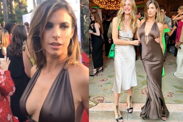 Elisabetta Canalis più sexy che mai: l’abito cioccolato che rivela i capezzoli manda in tilt il web