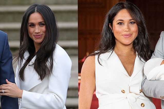 Meghan Markle prima e dopo il parto: la Duchessa raggiante e meravigliosa ieri come oggi