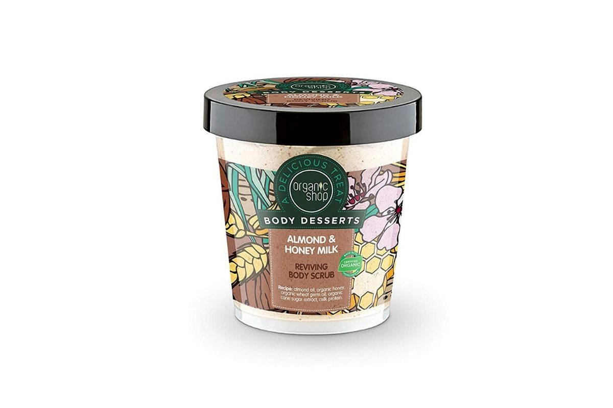 Organic Shop Body Dessert scrub corpo mandorle, miele e latte