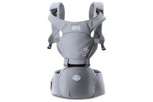 Marsupio Ergonomico Kinderkraft NINO - Per Bambini 3 Mesi-20 Kg, Ventrale E Dorsale, Grigio Confetti