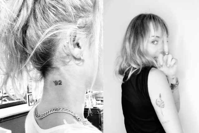 Miley Cyrus ha fatto due nuovi tatuaggi in meno di 24 ore, il loro significato è rock