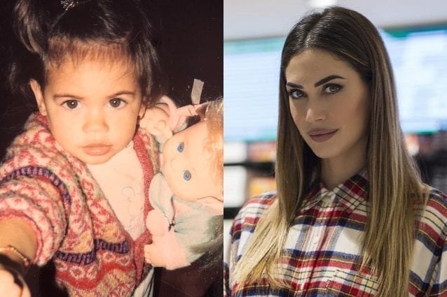 Melissa Satta da bambina: l’adorabile foto dell’infanzia col cardigan colorato