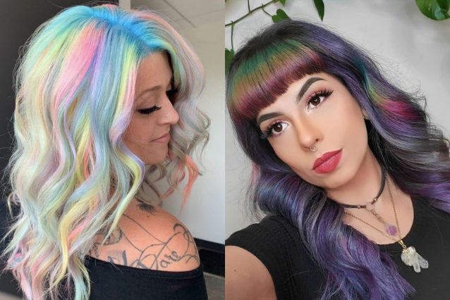 Capelli olografici: per essere trendy nella primavera 2020 bisogna ispirarsi all'arcobaleno