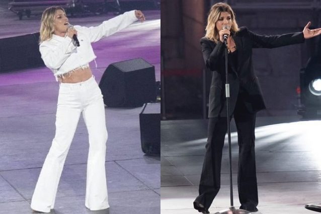 Seat Music Awards, Emma Marrone in bianco e nero: i due look a contrasto ma sempre con i pantaloni