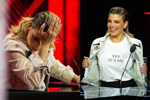 Emma Marrone a X-Factor 2020, puntata 5 in denim e pantaloni a zampa: la t-shirt supera i 100 euro