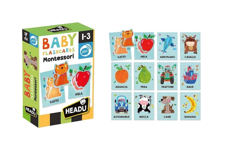 gioco montessoriano baby flashcards