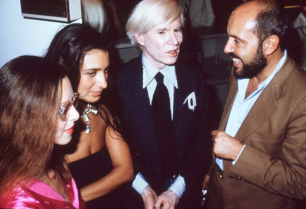 Elio Fiorucci con Andy Warhol nel 1978