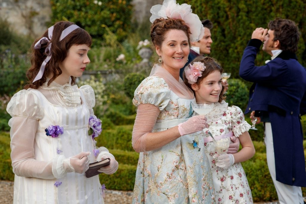 una foto dal set di Bridgerton