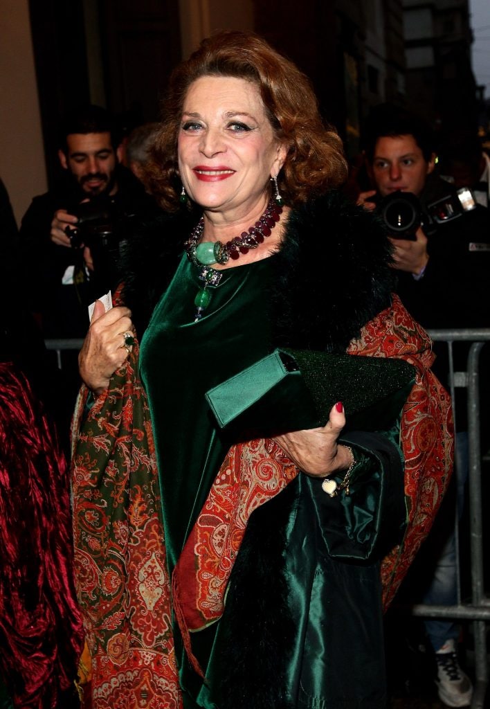 Lella Curiel alla Prima della Scala nel 2010