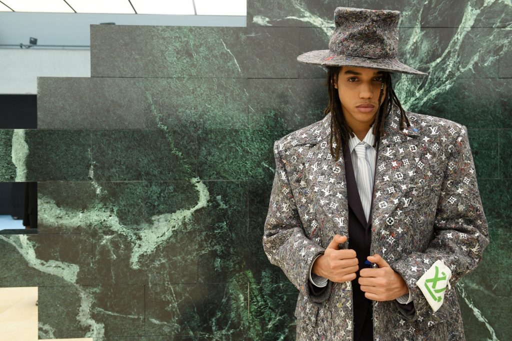 Cappotto con logo Louis Vuitton