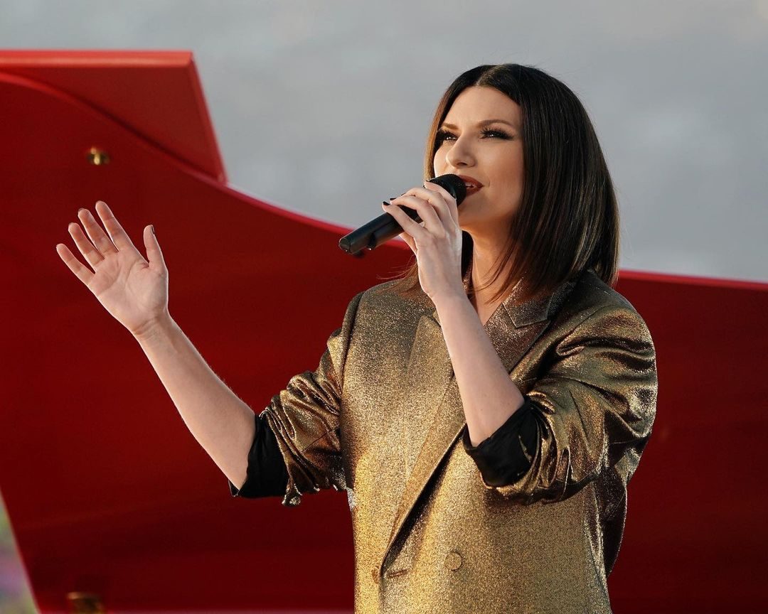 Laura Pausini al pre–show degli Oscar 2021
