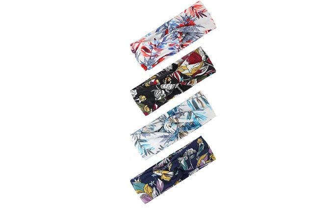 DiyJibb Fascia Per Capelli Annodata Donna - Set Da 6 Pezzi In Jersey E ABS, Fascia Larga Elastica, Accessori Per Capelli Multicolore