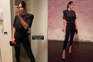 Il ritorno dei leggings con staffa: Paola Di Benedetto propone il look da imitare