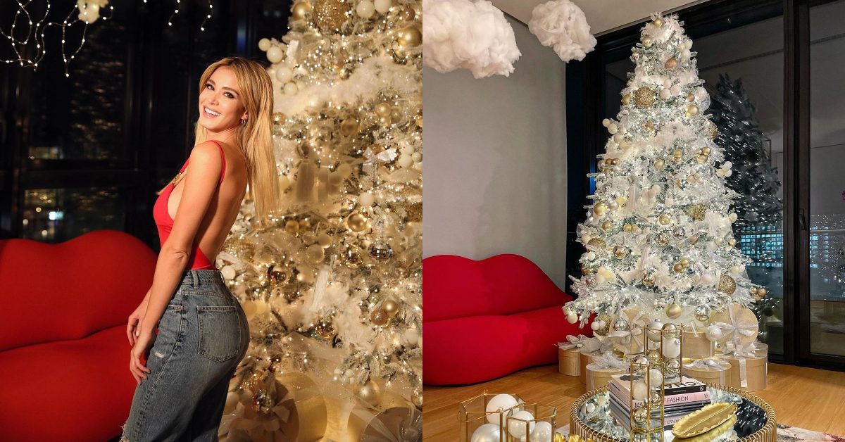 Diletta Leotta si prepara al Natale: decora casa con un mega albero bianco e addobbi a forma di nuvola