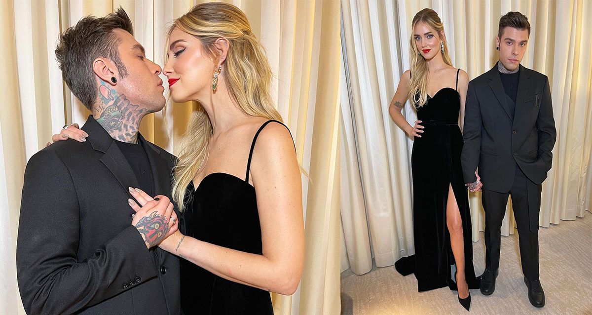 Il red carpet di coppia di Chiara Ferragni e Fedez: in total black alla prima della serie "The Ferragnez"