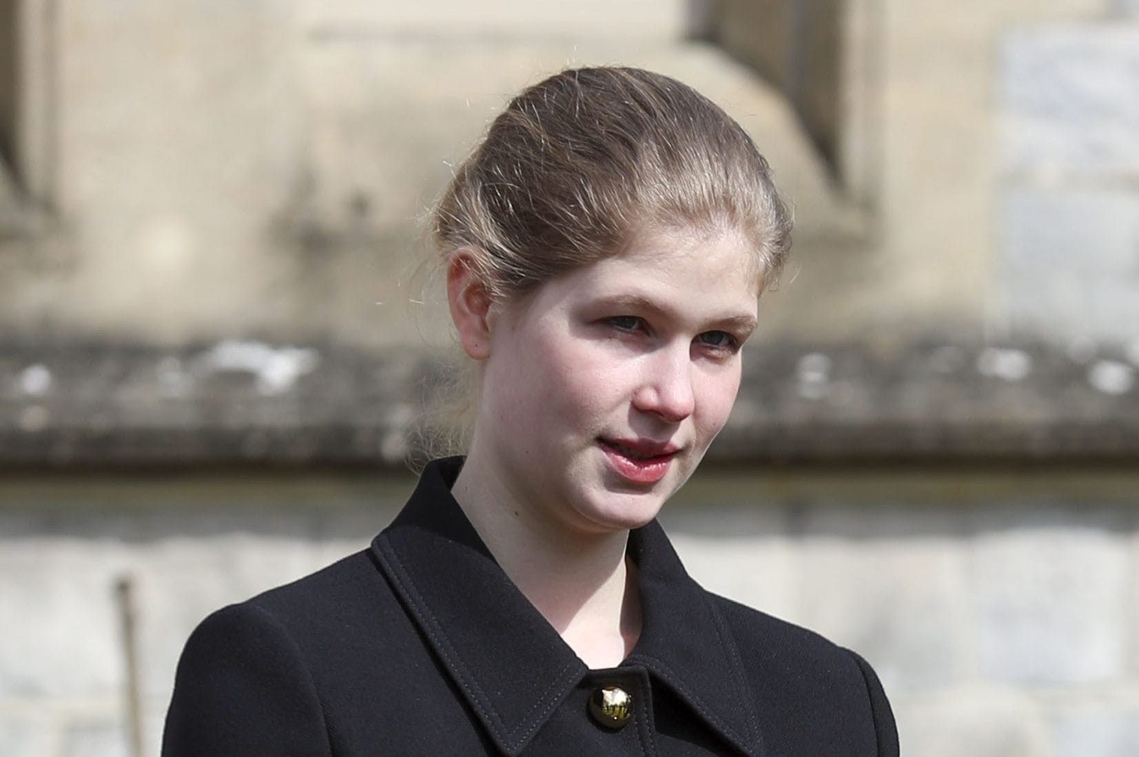 Lady Louise Windsor ai funerali del principe Filippo (11 aprile 2021)