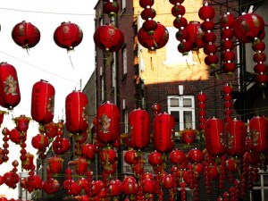 Lanterne rosse per il Capodanno cinese.