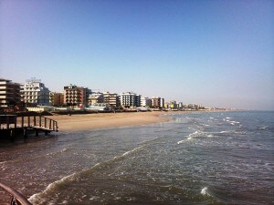Riccione dal mare.
