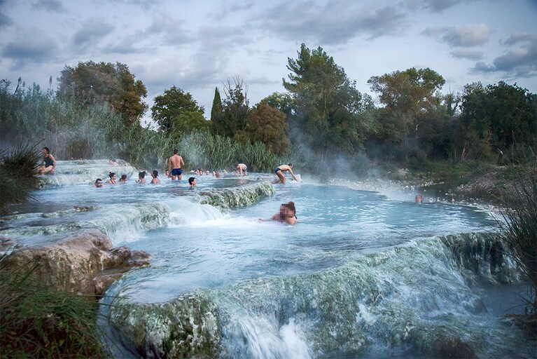 Cascatelle tramonto terme Saturnia