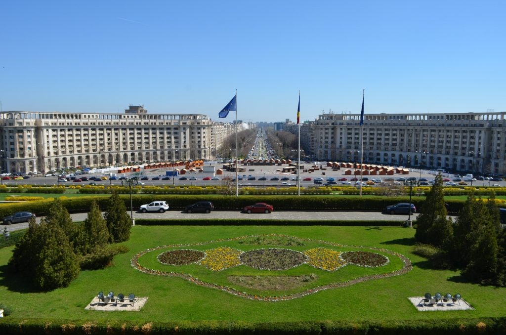 Palazzo del Parlamento di Bucarest terrazza panoramica