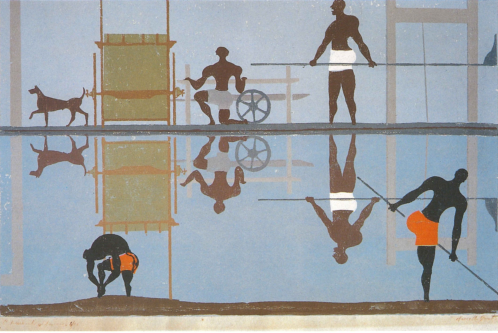 Marcello Guasti, Renaioli al lavoro – xilografia