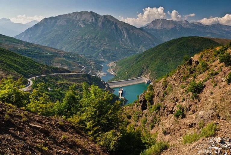 Panorama del nord dell'Albania