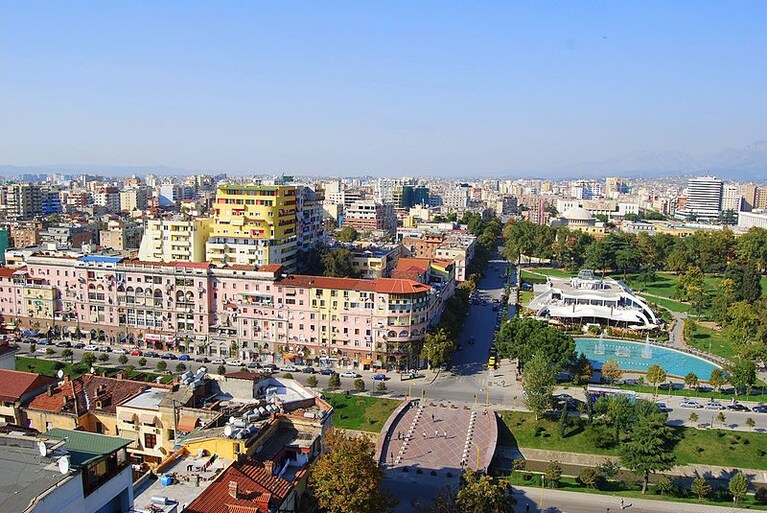 Vista su Tirana