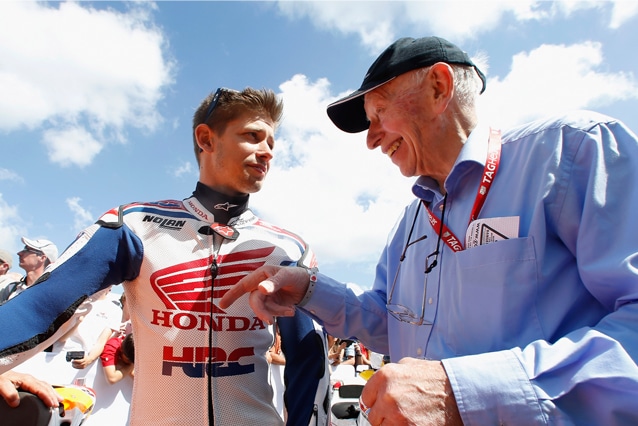 Casey Stoner con John Surtees al Goodwood Festival of Speed 2015