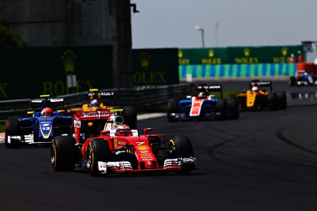 Kimi Raikkonen all'Hungaroring