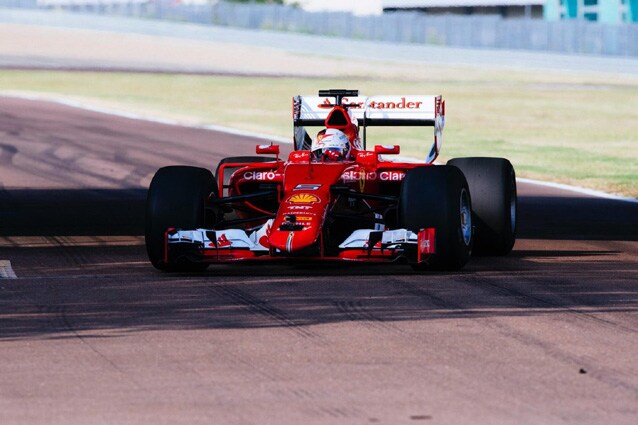 Ferrari in pista a Fiorano per i test Pirelli 2017