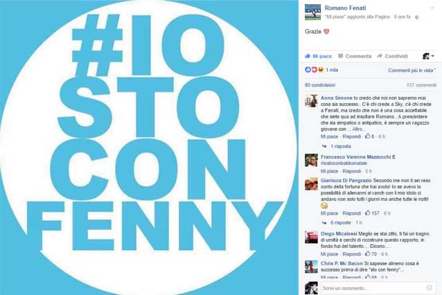 Il posto di Romano Fenati su Facebook