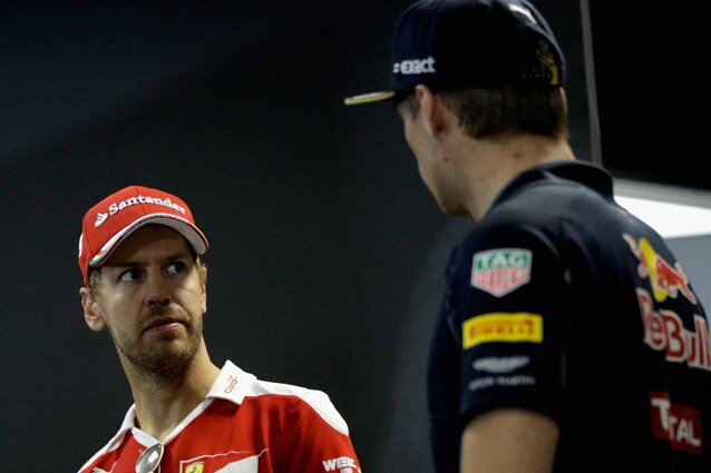 Sebastian Vettel e Max Verstappen – Getty Images