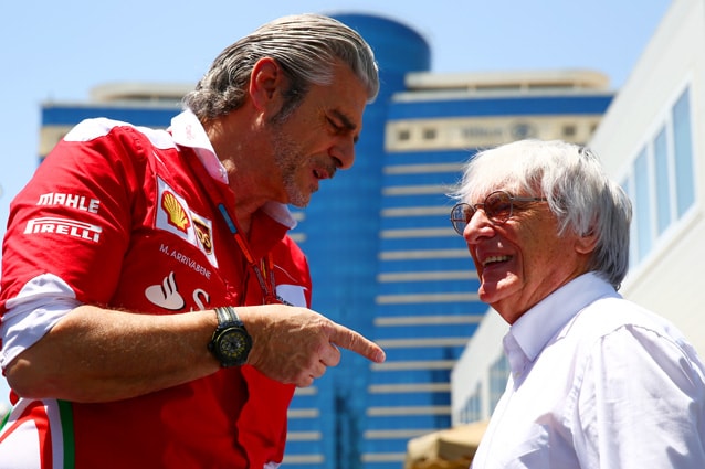 Bernie Ecclestone e Maurizio Arrivabene – Getty Images