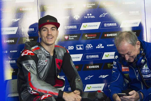 Maverick Vinales al box Yamaha / GettyImages