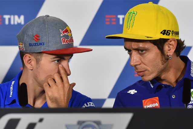 Maverick Vinales e Valentino Rossi / Getty Images