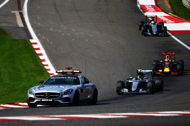 La safety car in azione sul circuito di Spa–Francorchamps – Getty Images