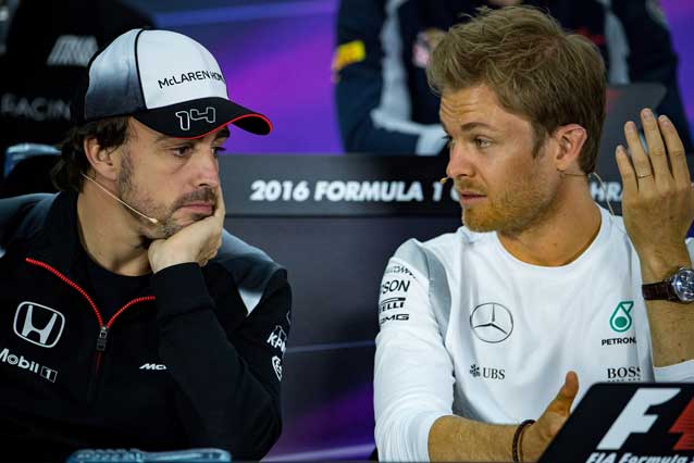 Fernando Alonso e Nico Rosberg / GettyImages