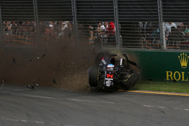 L’incidente di Fernando Alonso in Australia – Getty Images
