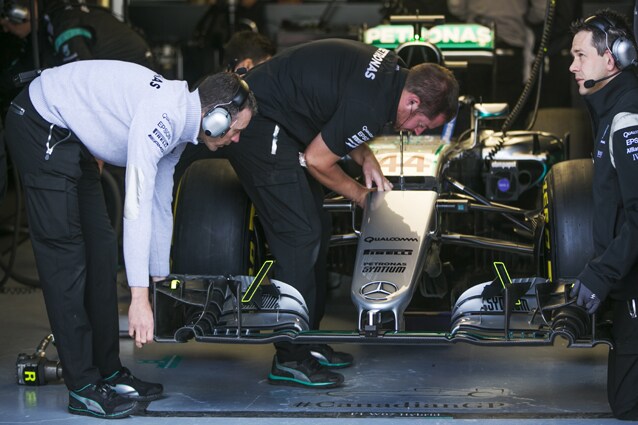 Il sistema di sospensioni della Mercedes - Getty Images