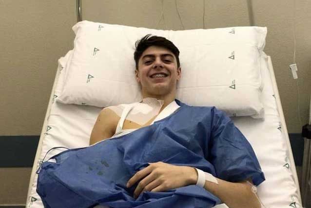 Fabio Di Giannantonio all’Ospedale di Cattolica / Instagram