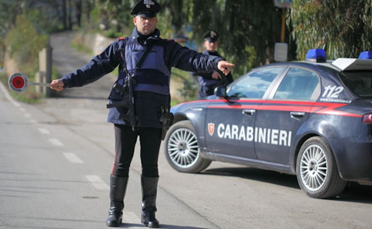Posto di blocco carabinieri