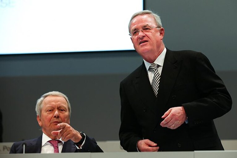 Wolfgang Porsche e Martin Winterkorn