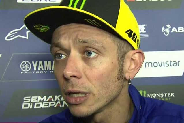 Valentino Rossi durante l'intervista a Sky Sport