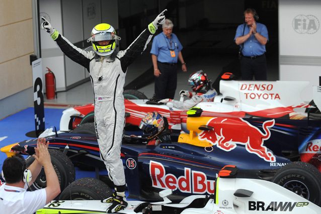 Jenson Button dopo la vittoria nel 2009 - Getty Images