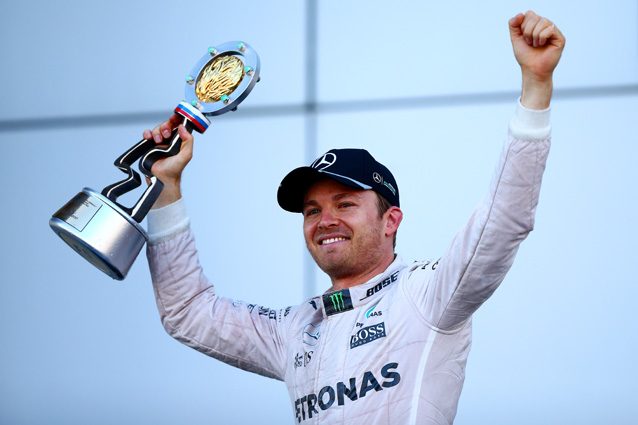 Nico Rosberg dopo aver vinto l’edizione 2016 del Gran Premio di Russia – Getty Images