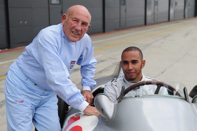 Striling Moss insieme a Lewis Hamilton – Getty Images