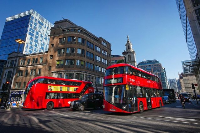 I tipici bus a due piani di Londra