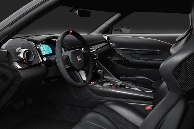 Gli interni della Nissan GT–R50 by Italiandesign