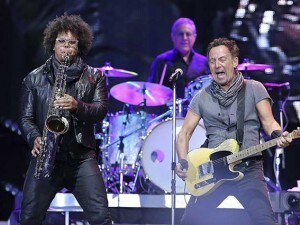 Bruce Springsteen durante il concerto di Madrid (Getty Images)