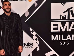Marco Mengoni agli Mtv Ema 2015 (Getty Images)
